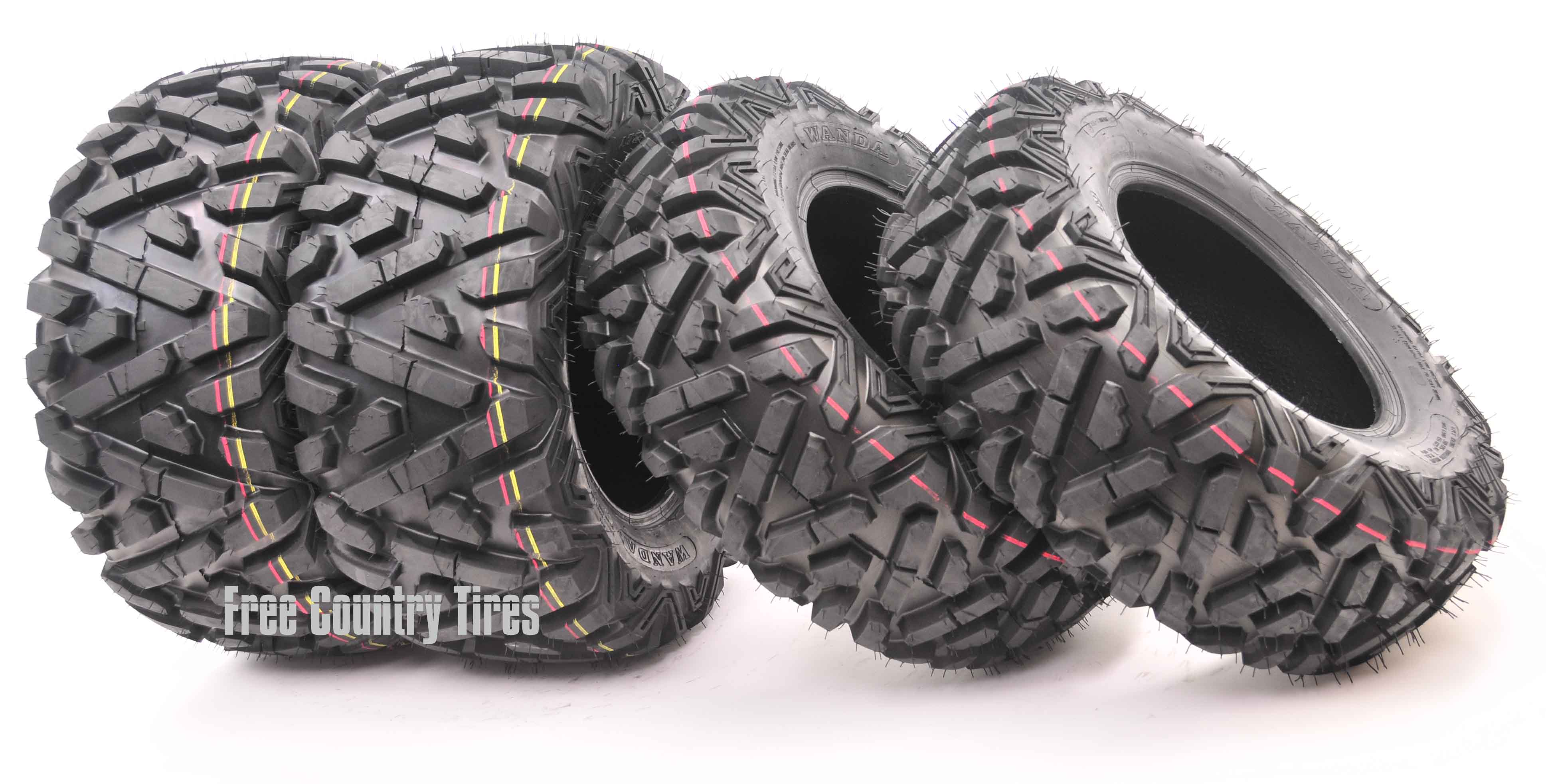 2 WANDA ATV UTV Tires 25x1110 25X11X10 6PR P350 Bighorn Style All